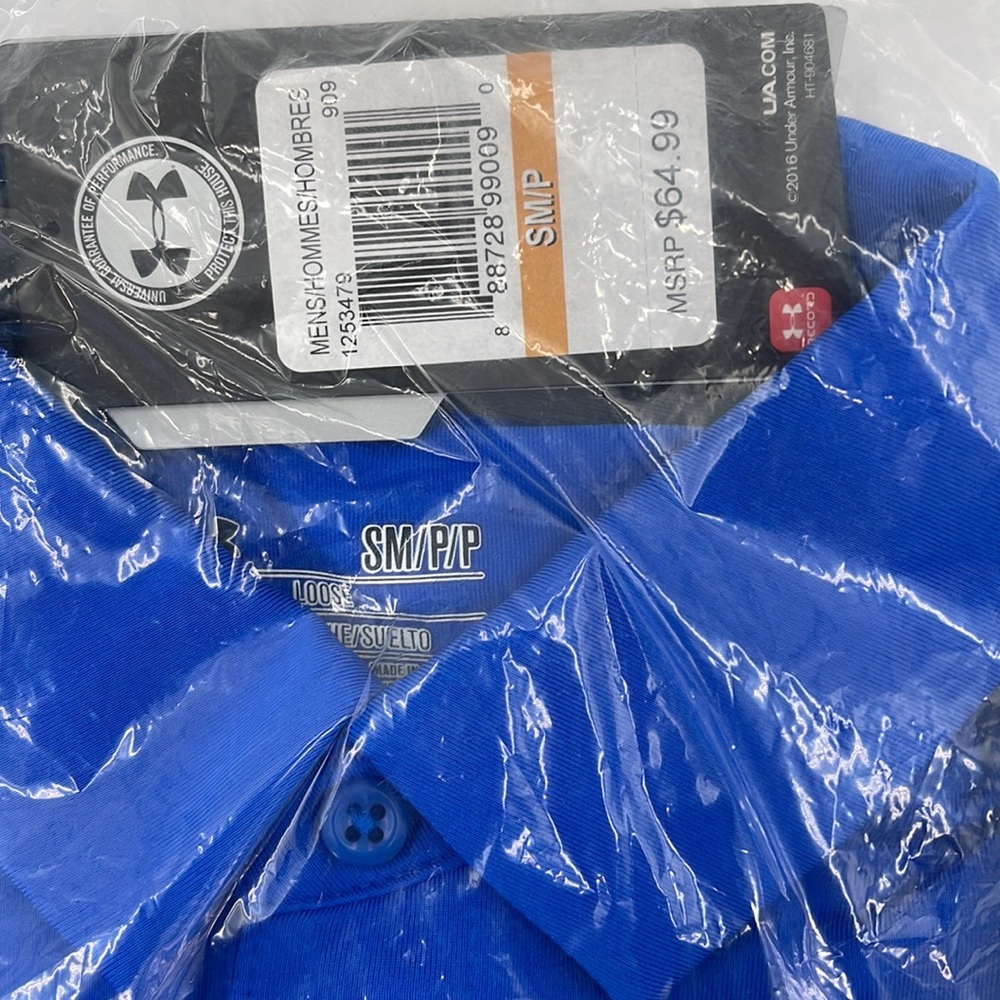 NWT Under Armour Men's Playoff Space Dye Polo Blue‎ - Picture 6 of 6